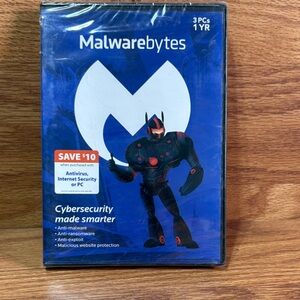 Malwarebytes Cybersecurity Software Box - Blue